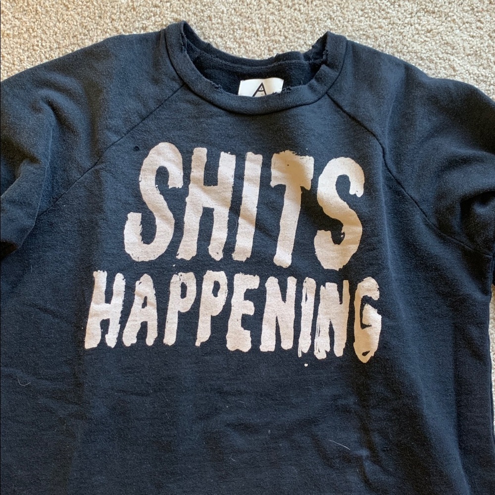 UNIF RARE shit’s happening sweatshirt distressed COLLECTIBLE NEVER WORN! Small - Picture 2 of 8